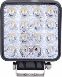 48w 12v-24v Offroad Car Led Spotlight 16 Led Square