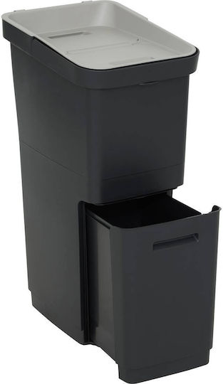 5Five Coș De Gunoi De Reciclare Din Plastic Negru 36.5lt