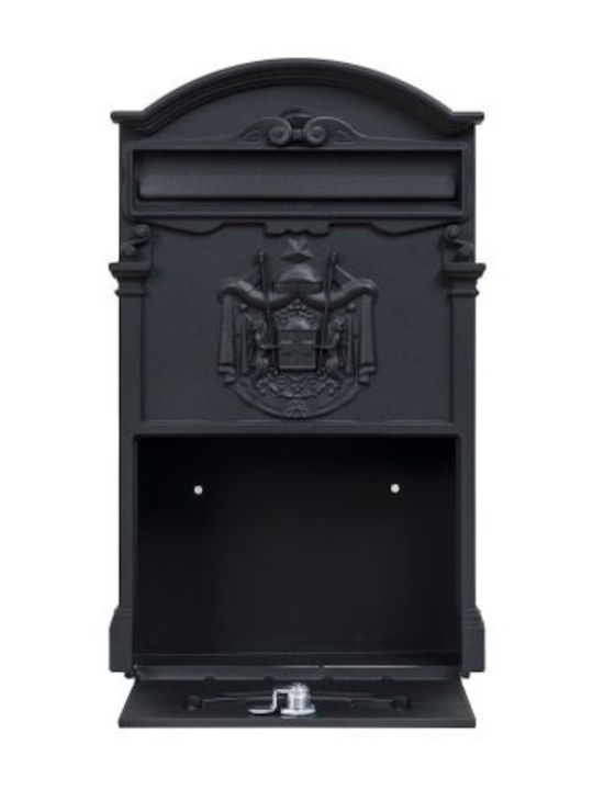 Cutie Poștală pentru Exterior Metalic în Culoarea Negru 41x26x9cm