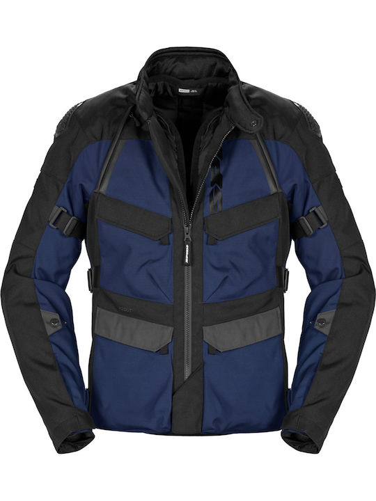 Spidi Winter Men's Motorcycle Jacket Cordura Waterproof Black/Blue
