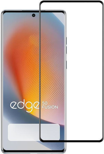 Motorola Edge 50 Fusion Пълно Лепило 9h Hd 3d Извит Край Закалено Стъкло Филм Черен