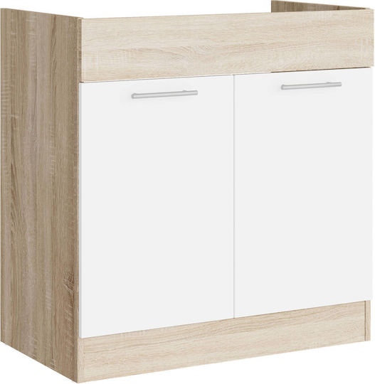 Шкаф за Мивка Sonoma Oak, White 80x46x82бр Шкаф за Мивка Sonoma Oak, White 80x46x82бр