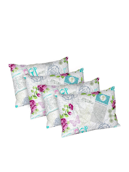 Alcam Rose Bed Pillow Microfiber 50x70cm 4 Pieces