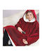 Κουβέρτα Fleece με Μανίκια 80x90εκ. Red