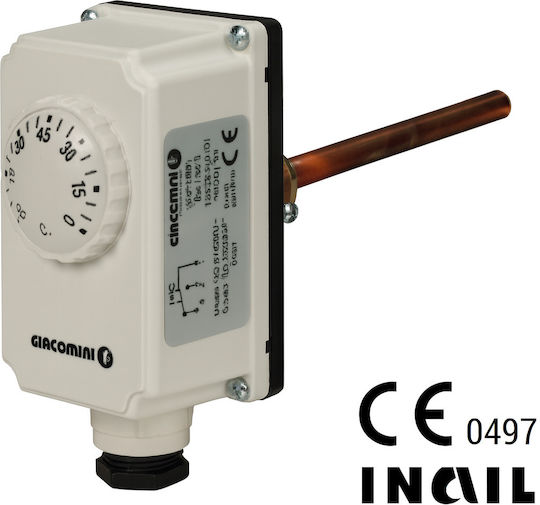 Giacomini Immersion Thermostat K373y021 Adjustment 0-90°C 1/2” NPT-M