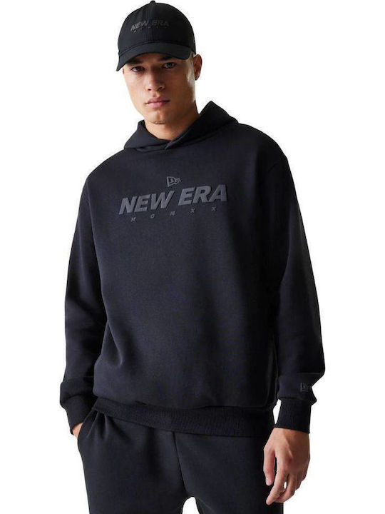 New Era Φούτερ με Κουκούλα Black