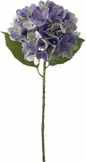 Hydrangea Branch Purple Real Touch 2 Leaves Φ22.5x55cm 24/240pcs