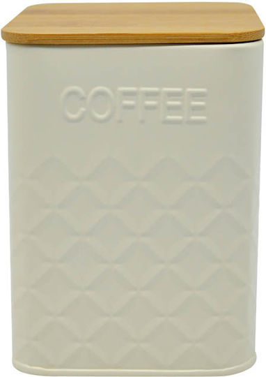 Ankor Ankor Lebensmittelgläser & Behälter Kaffee mit Deckel Metallisch Beige 10x10x13,5cm 1 Stück