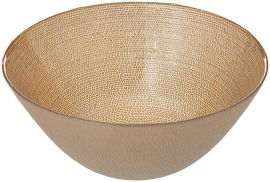 Atmosphera Serving Bowl Round Glass Gold with Diameter 15cm