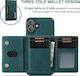 DG.MING Wallet Δερματίνης / Tempered Glass Πράσινο (iPhone 16)