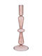 Mica Candle Holder Glass in Pink Color 9x25cm 1pcs