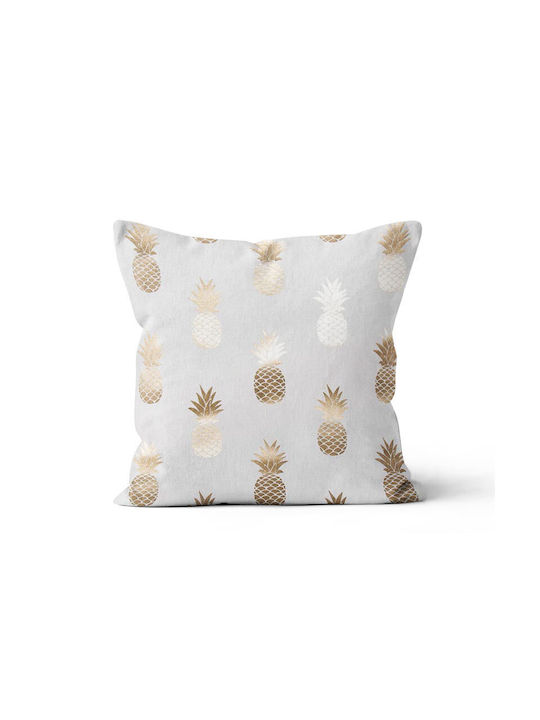 Beauty Home Decorative Pillow Case from 100% Cotton Gold 45x45cm.