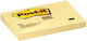 3M Sticky Note Pads in Cube 100 Sheets Yellow 7.6x10.2cm Post-it