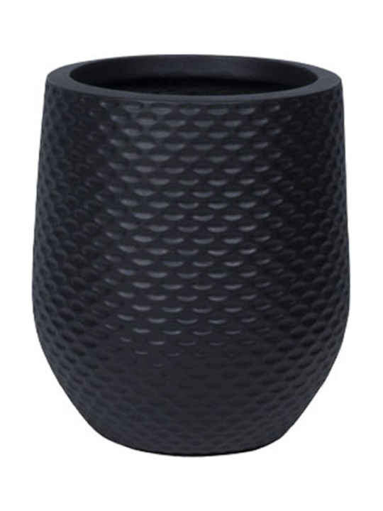 Marhome Übertopf Fiberglas Schwarz 28x28x32εκ.
