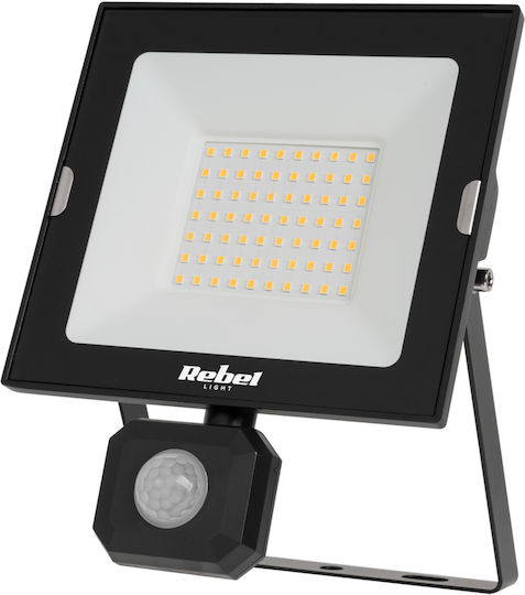 Lech Proiector LED Etanș 50W Alb Rece 6500K cu Senzor de Mișcare IP44