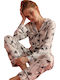 Mirano Homewear Καλοκαιρινό Γυναικείο Σετ Πιτζάμας Λευκή