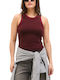 Women's Sleeveless Sweater Bordeaux