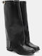Wildleder Damenstiefel Schwarz