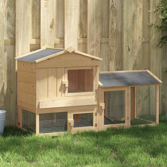 vidaXL Wooden Poultry Coop L1.5 x W0.89 x H0.6m