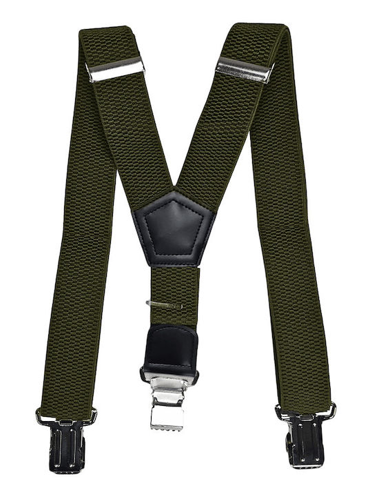 Τιραντες 4cm Μονοχρωμες 3 Κλιπς B-099 Khaki Mcan B-099 Khaki