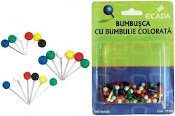 Plastic-headed Pins Set 100 Pieces