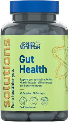 Applied Nutrition Gut Health 200mg Special Food Supplements for Stress 60 Capsules