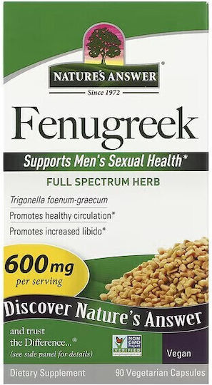 Nature's Answer Fenugreek 600mg 255gr 90 capsule veget