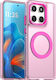 Techsuit Umschlag Rückseite Kunststoff / Silikon Rosa (Motorola Edge 60 Fusion)