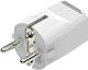 Male Schuko Plug 16A White Redpoint 29859