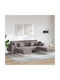 Canapea Patru Locuri Taupe 250x188x76 cm