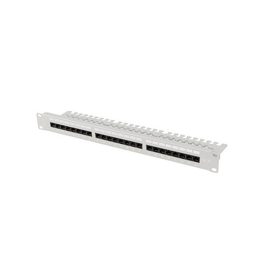 Lanberg Пач Панел 24 Порта 1U 19" Cat 5e UTP Сив PPU5-1124-S