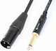 Power Dynamics Cable XLR male - 6.3mm male Μαύρο 0.15m CALIN396