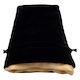 Fanroll Dice Bag Velvet Black with Gold Satin