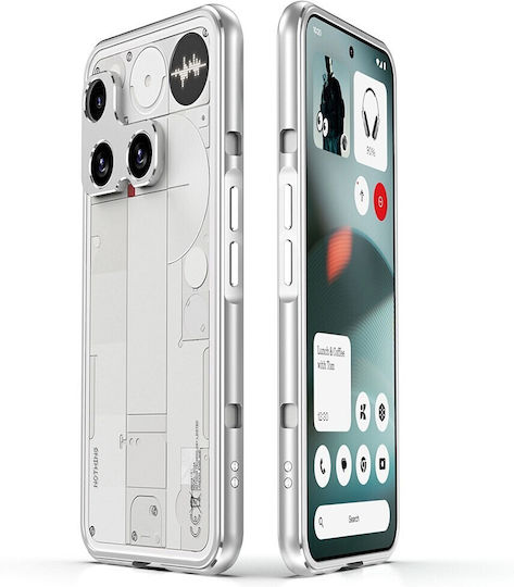 Rahmen Umschlag Rückseite Metallisch Silber (Nothing Phone (3))