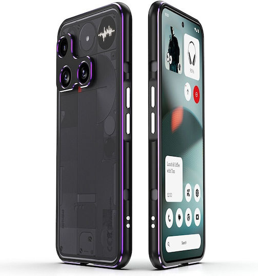 Rahmen Umschlag Rückseite Metallisch Schwarz (Nothing Phone (3))