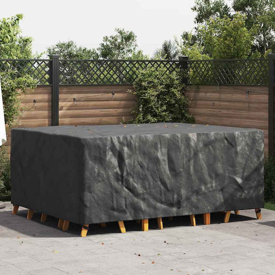 vidaXL Waterproof Dining Table Cover Black 220x190x85cm