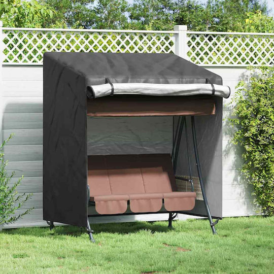 vidaXL Waterproof Garden Swing Cover 155x95x165cm Black 420d Oxford Fabric