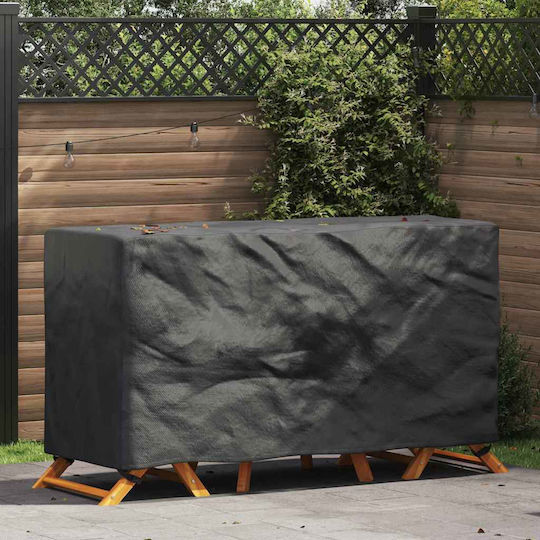 vidaXL Waterproof Dining Table Cover Black 180x70x90cm
