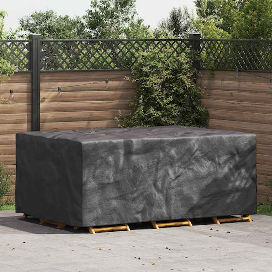 vidaXL Waterproof Dining Table Cover Black 230x165x80cm