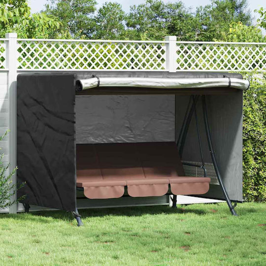vidaXL Waterproof Garden Swing Cover Black 220x125x170cm