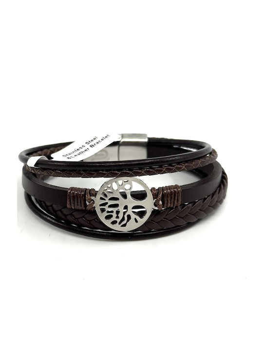 Legend Accessories Ανδρικό Βραχιόλι από Δέρμα 21cm
