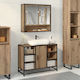 vidaXL Waschtisch mit Waschbecken L80xB33xH60cm Coffee