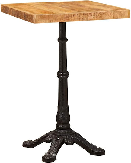 vidaXL Square Dining Table Made of Solid Wood Brown 50x50x76cm