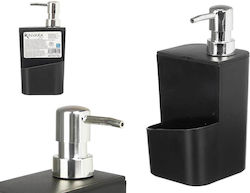 Kinvara Dispenser Kitchen Plastic with Sponge Holder Black 650ml