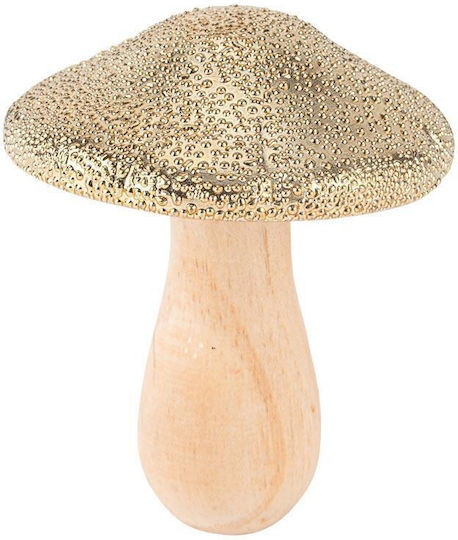 Beauty Home Decorative Mushroom made of Wooden 9x9x10.5cm 1pcs