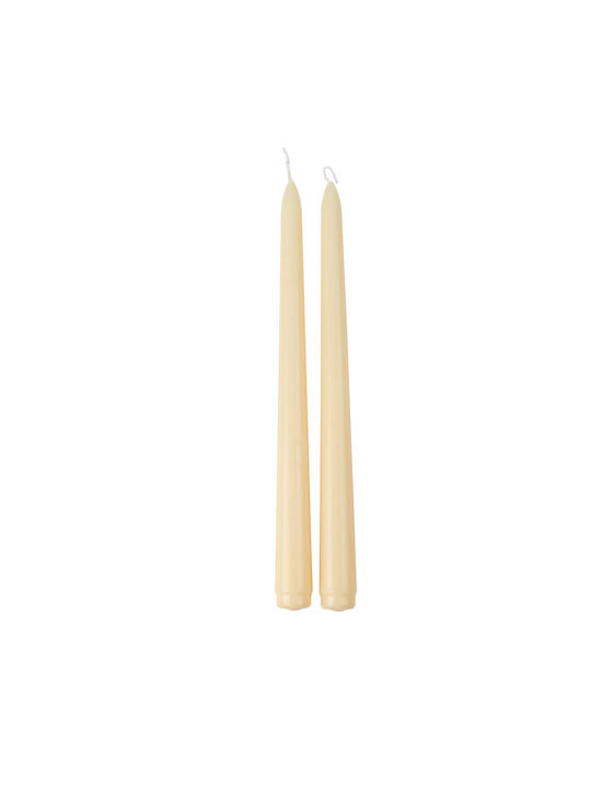Beauty Home Decorative Candle Taper Yellow 25cm
