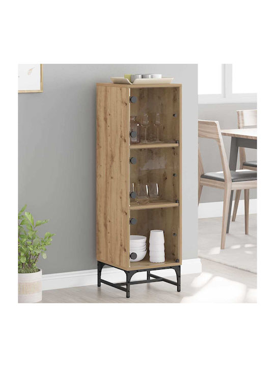 vidaXL Wohnzimmer Vitrine aus Holz und Metall m...