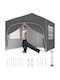 Costway Faltbarer Pavillon Garten mit LEDs Gray 3x3m