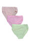 Βαμβακερά High Waist Women's Slip 3Pack Beige, Pink, Pistachio