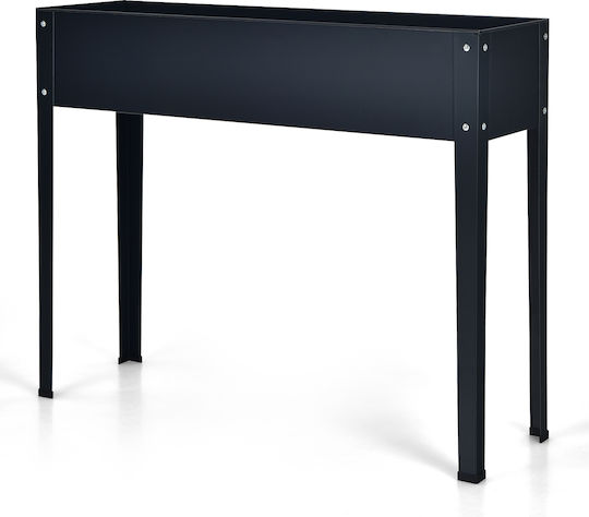 Costway Ζαρντινιέρα Μεταλλική Γκρι Απόχρωση 100x30x80εκ.